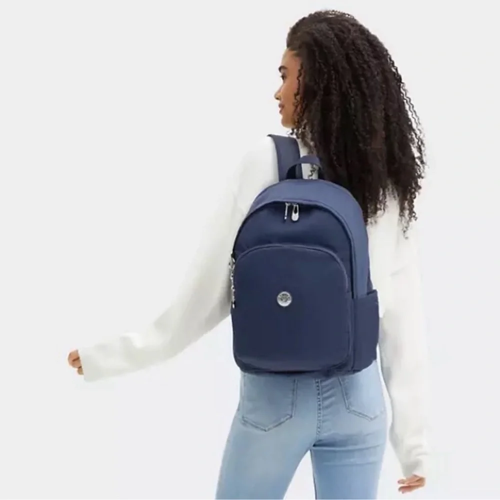 NEW Kipling Delia Nylon Backpack Endless Blue